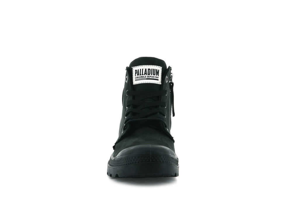 Botas Palladium PAMPA HI ZIP NUBUCK Mujer Negras | Costa Rica-69285